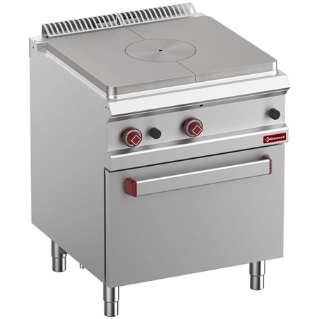 Fourneau taque coup de feu gaz, four gaz GN 2/1 - Diamond - G7/TF7-N