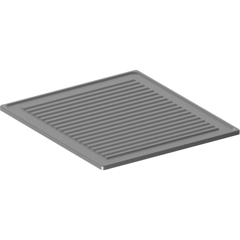 Plaque rainur&eacute;e ACIER INOX 1 br&ucirc;leur - Diamond - A9/PR1B-N