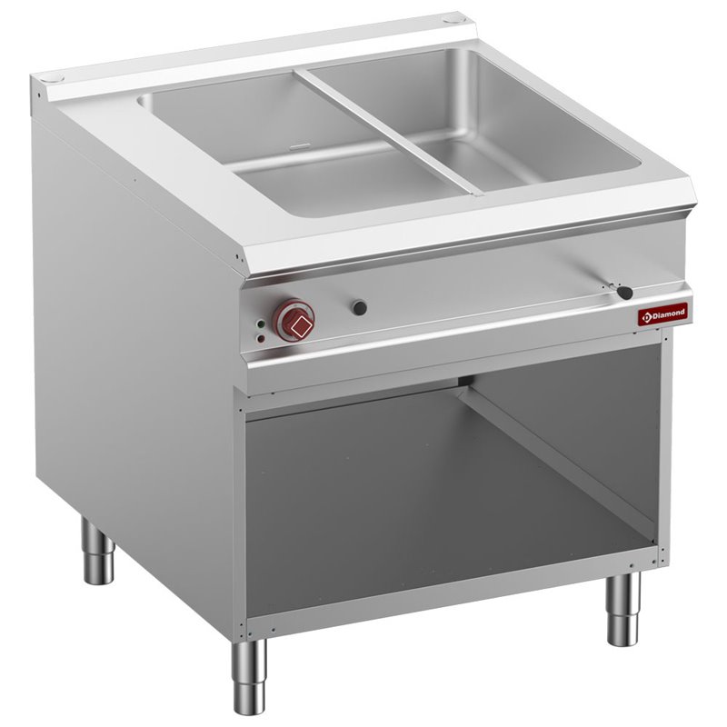 Bain-marie &eacute;lectrique 8x GN 1/3-150 mm, armoire ouverte - Diamond - E9/BMA8-N