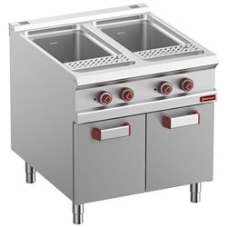Cuiseur &agrave; p&acirc;tes &eacute;lectrique, 2 cuves 40 lit. sur meuble ferm&eacute; (s/paniers) - Diamond - E9/CPA8-N