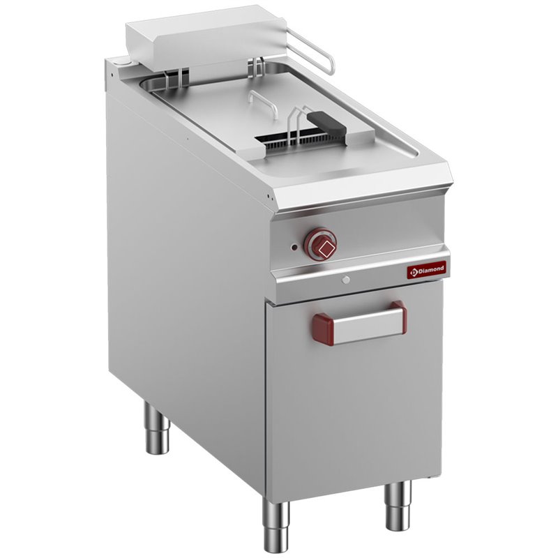 Friteuse &eacute;lectrique 1 cuve 18 lit. sur meuble ferm&eacute; - Diamond - E9/F18A4-N