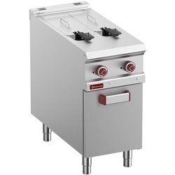 Friteuse &eacute;lectrique 2 cuves 8 lit. sur meuble ferm&eacute; - Diamond - E9/F2V8A4-N