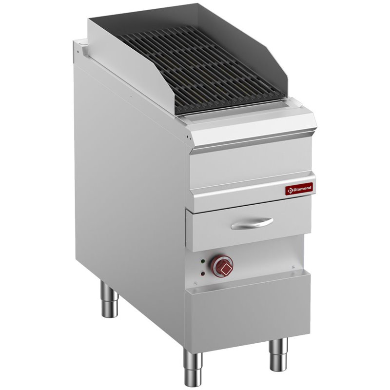 Grill Vapeur &eacute;lectrique, grille en fonte "double face", module 1/2 - Diamond - E9/GVQA4-N