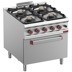 Fourneau 4 feux sur four gaz GN 2/1 - Diamond - G9/4BF8-N