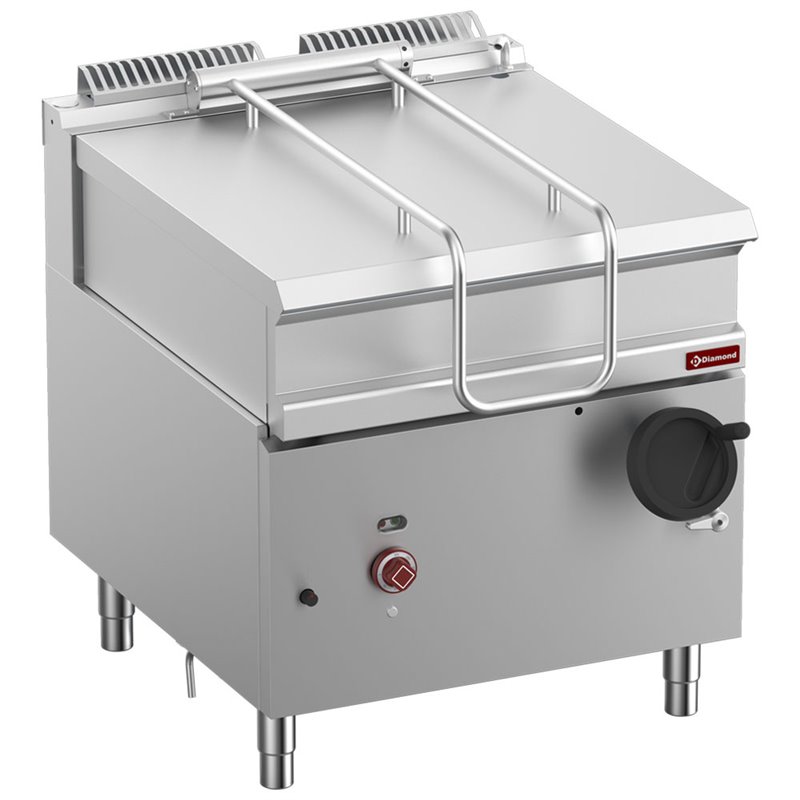 Sauteuse basculante gaz, cuve inox 80 lit. sur meuble - Diamond - G9/BRI8-N
