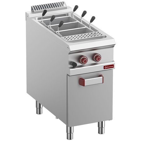 Cuiseur &agrave; p&acirc;tes gaz, 1 cuve 40 lit. sur meuble ferm&eacute; (s/paniers) - Diamond - G9/CPA4-N