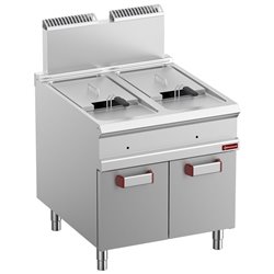 Friteuse gaz 2 cuve 18 lit. (2x 18 kW) sur meuble ferm&eacute; - Diamond - G9/F36A8-N