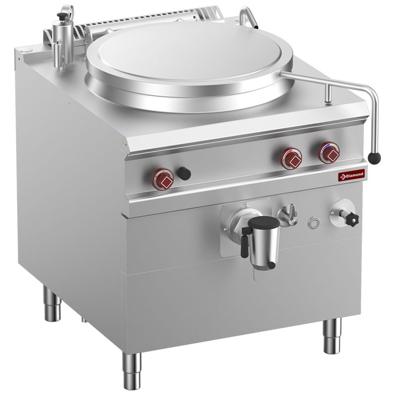 Marmite gaz, cuve 100 lit. chauffage indirect, sur meuble - Diamond - G9/M10I8-N