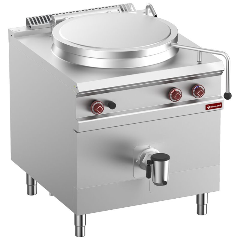 Marmite gaz, cuve 150 lit. chauffage direct, sur meuble - Diamond - G9/M15D8-N
