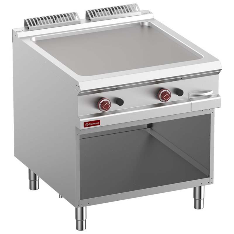 Plaque de cuisson lisse gaz module 1/1, armoire ouverte - Diamond - G9/PLA8-N