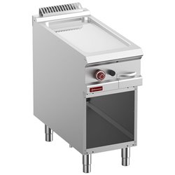 Plaque de cuisson lisse gaz, chrom&eacute;e module 1/2, armoire ouverte - Diamond - G9/PLCA4-N