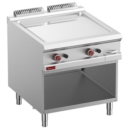 Plaque de cuisson lisse gaz, chrom&eacute;e module 1/1, armoire ouverte - Diamond - G9/PLCA8-N