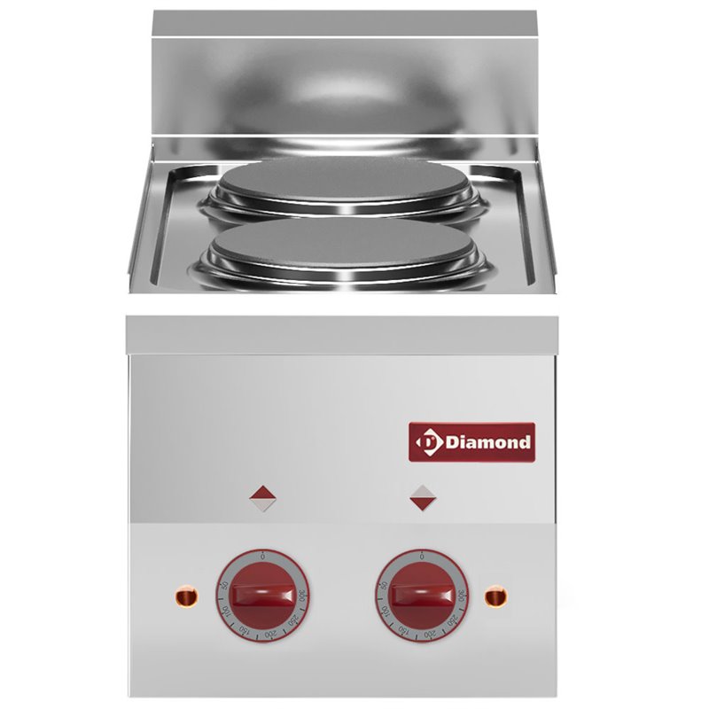 Cuisini&egrave;re &eacute;lectrique 2 plaques -Top- - Diamond - E60/2P3T-N