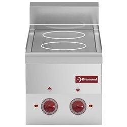 Cuisini&egrave;re vitroc&eacute;ramique 2 plaques -Top- - Diamond - E60/2VC3T-N