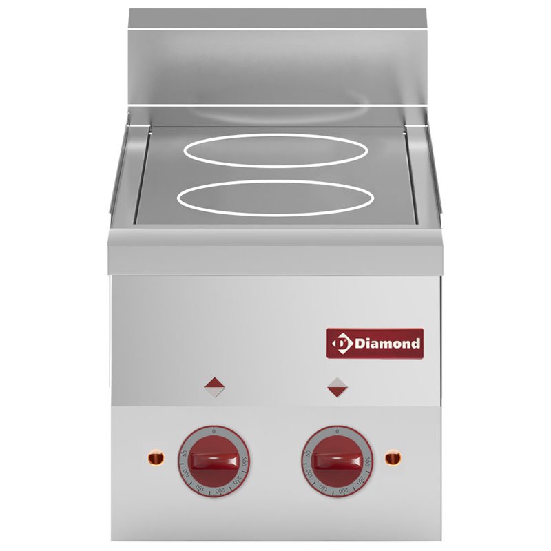 Cuisini&egrave;re vitroc&eacute;ramique 2 plaques -Top- - Diamond - E60/2VC3T-N