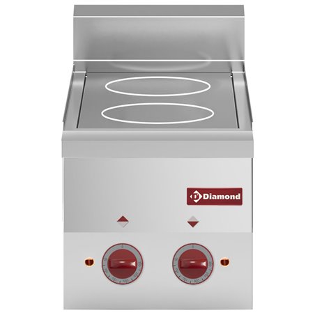Cuisini&egrave;re vitroc&eacute;ramique 2 plaques -Top- - Diamond - E60/2VC3T-N