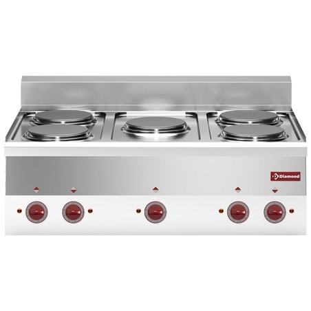 Cuisini&egrave;re &eacute;lectrique 5 plaques -Top- - Diamond - E60/5P9T-230/3-N