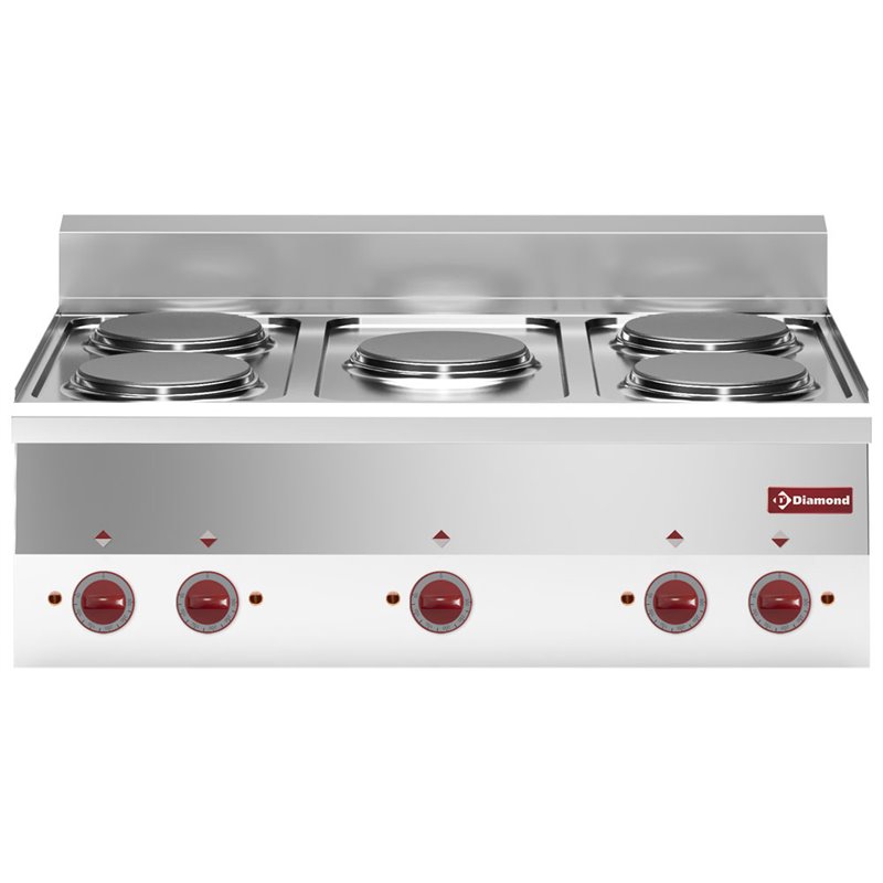 Cuisini&egrave;re &eacute;lectrique 5 plaques -Top- - Diamond - E60/5P9T-N