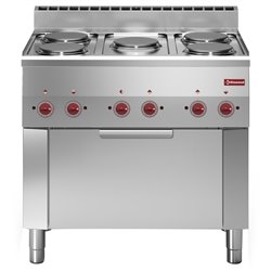 Fourneau 5 plaques et four convection &eacute;lectrique GN 1/1 - Diamond - E60/5PFV9-230/3-N
