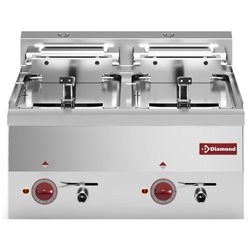 Friteuse &eacute;lectrique, 2 cuves 10 litres -Top- - Diamond - E60/F20-6T-N