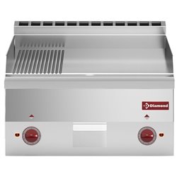 Plaque de cuisson &eacute;lectrique, 2/3 lisse et 1/3 nervur&eacute;e -Top- - Diamond - E60/PM6T-N