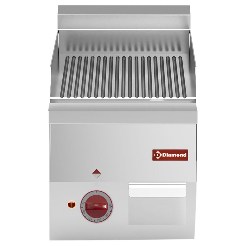 Plaque de cuisson &eacute;lectrique, surface rainur&eacute;e -Top- - Diamond - E60/PR3T-N
