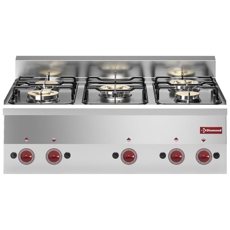 Cuisini&egrave;re 5 feux gaz -Top- - Diamond - G60/5F9T-N