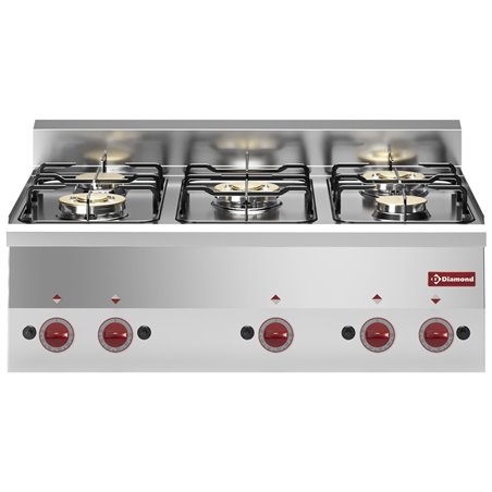Cuisini&egrave;re 5 feux gaz -Top- - Diamond - G60/5F9T-N