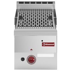 Grill pierres de lave gaz avec grille de cuisson en fonte -Top- - Diamond - G60/GPL3T-N