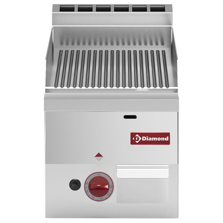 Plaque de cuisson gaz, surface nervur&eacute;e -Top- - Diamond - G60/PR3T-N