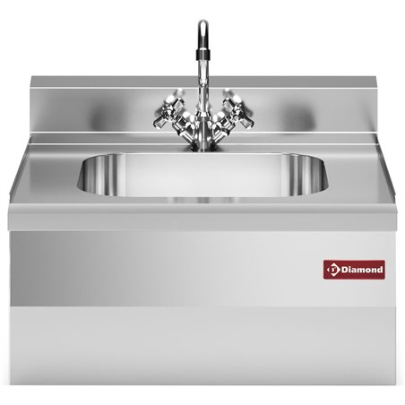 Evier 400x400xh200, avec robinet m&eacute;langeur et siphon - Diamond - N60/LV6T-N