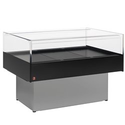Vitrine self-service r&eacute;frig&eacute;r&eacute;e "panoramique" - GRIS/NOIR - Diamond - BN129/V-E8/T2