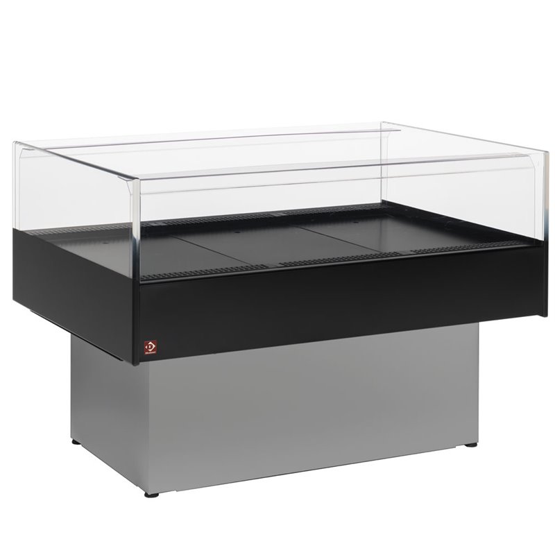 Vitrine self-service r&eacute;frig&eacute;r&eacute;e "panoramique" - GRIS/NOIR - Diamond - BN129/V-E8/T2
