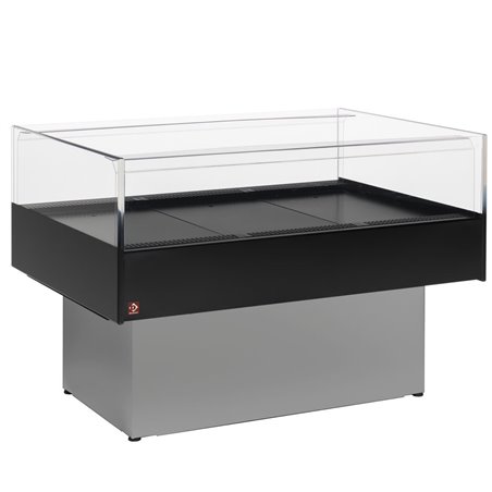 Vitrine self-service r&eacute;frig&eacute;r&eacute;e "panoramique" - GRIS/NOIR - Diamond - BN129/V-E8/T2