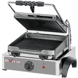 Grill panini &eacute;lectrique, plaques rainur&eacute;es - Diamond - WR-GR42-33