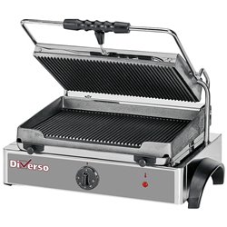 Grill panini &eacute;lectrique MEDIUM, plaques rainur&eacute;es - Diamond - WR-GRPN-43