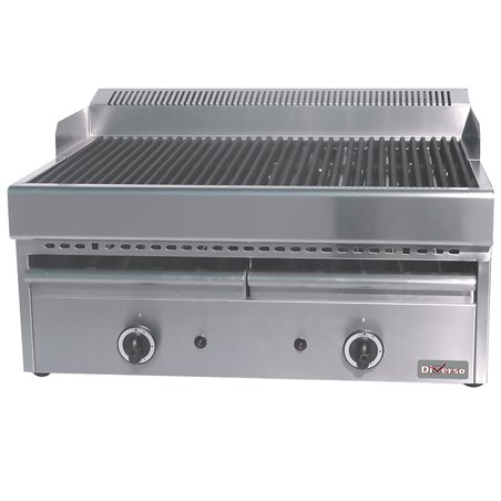 Grill-vapeur gaz avec grille de cuisson en fonte -Top- - Diamond - WR-GV67-77