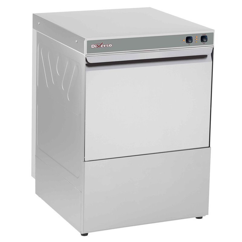Lave-vaisselle panier 500x500 mm, avec pompe vidange et doseur de produit de lavage - Diamond - WR-LV50-MPD5