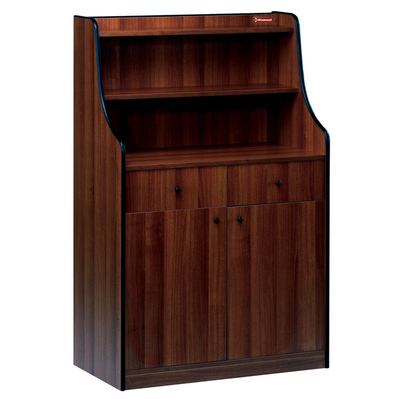 Meuble de service, 2 tiroirs, 2 portes, "Weng&eacute;" - Diamond - MC/145W