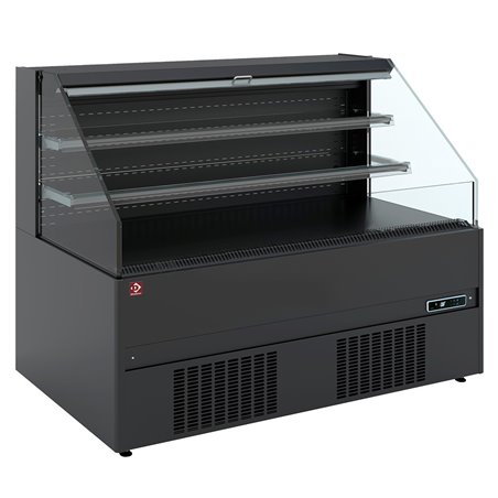 Meuble semi-mural r&eacute;frig&eacute;r&eacute;, libre-service, ouvert - FULL BLACK - Diamond - GBN26-L5