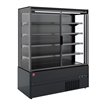 Meuble mural r&eacute;frig&eacute;r&eacute;, libre-service, portes battantes - FULL BLACK - Diamond - LML20-F5