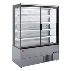 Meuble mural r&eacute;frig&eacute;r&eacute;, libre-service, portes battantes - FULL INOX - Diamond - MML13-FX
