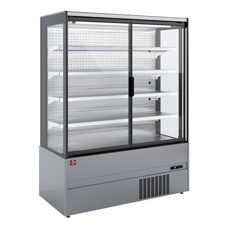 Meuble mural r&eacute;frig&eacute;r&eacute;, libre-service, portes battantes - FULL INOX - Diamond - MML13-FX
