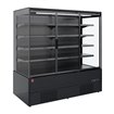 Meuble mural r&eacute;frig&eacute;r&eacute;, libre-service, portes battantes - FULL BLACK - Diamond - PML20-H5