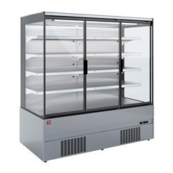 Meuble mural r&eacute;frig&eacute;r&eacute;, libre-service, portes battantes - FULL INOX - Diamond - QML15-HX
