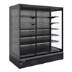 Meuble mural r&eacute;frig&eacute;r&eacute;, libre-service, portes battantes - FULL BLACK - Diamond - RNP13-U5