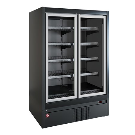 Meuble mural cong&eacute;lation, libre-service, portes battantes - FULL BLACK - Diamond - TCM14-D5