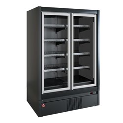 Meuble mural cong&eacute;lation, libre-service, portes battantes - FULL BLACK - Diamond - TCM16-D5