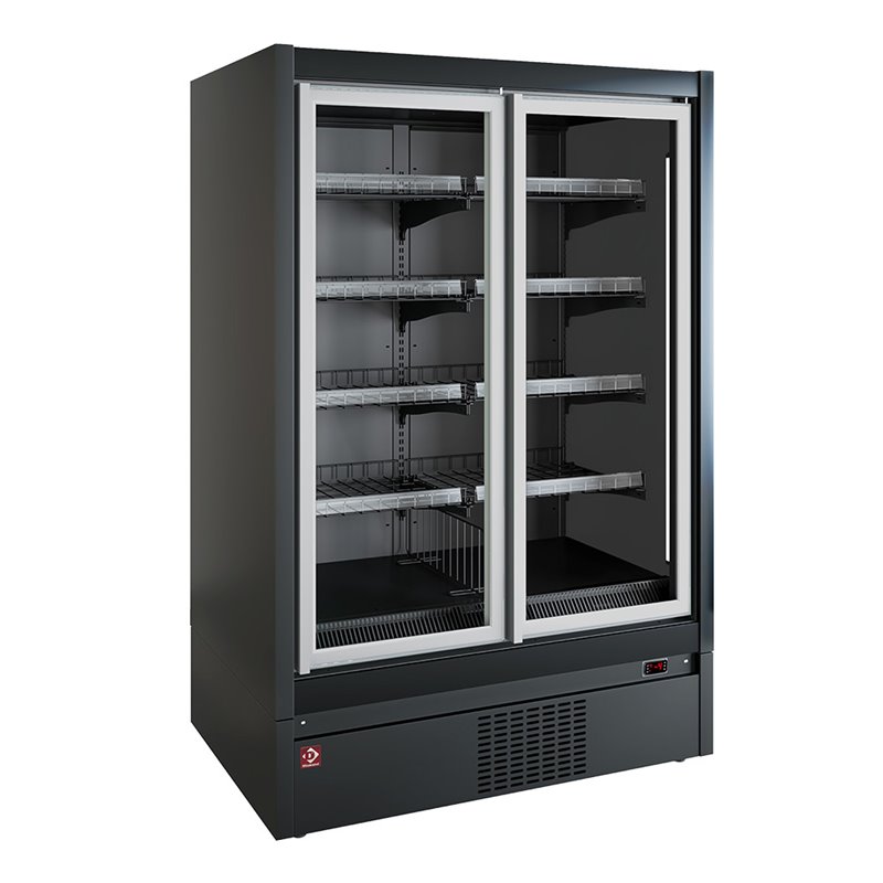Meuble mural cong&eacute;lation, libre-service, portes battantes - FULL BLACK - Diamond - TCM16-D5