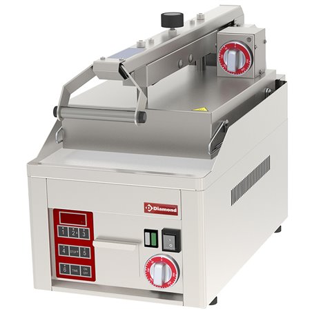 Grill Clam lisse, chrom&eacute;e, 2x 230/1V - Diamond - PLC31/A6